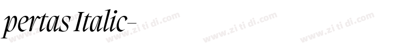 pertas Italic字体转换 pertas Italic字体转换